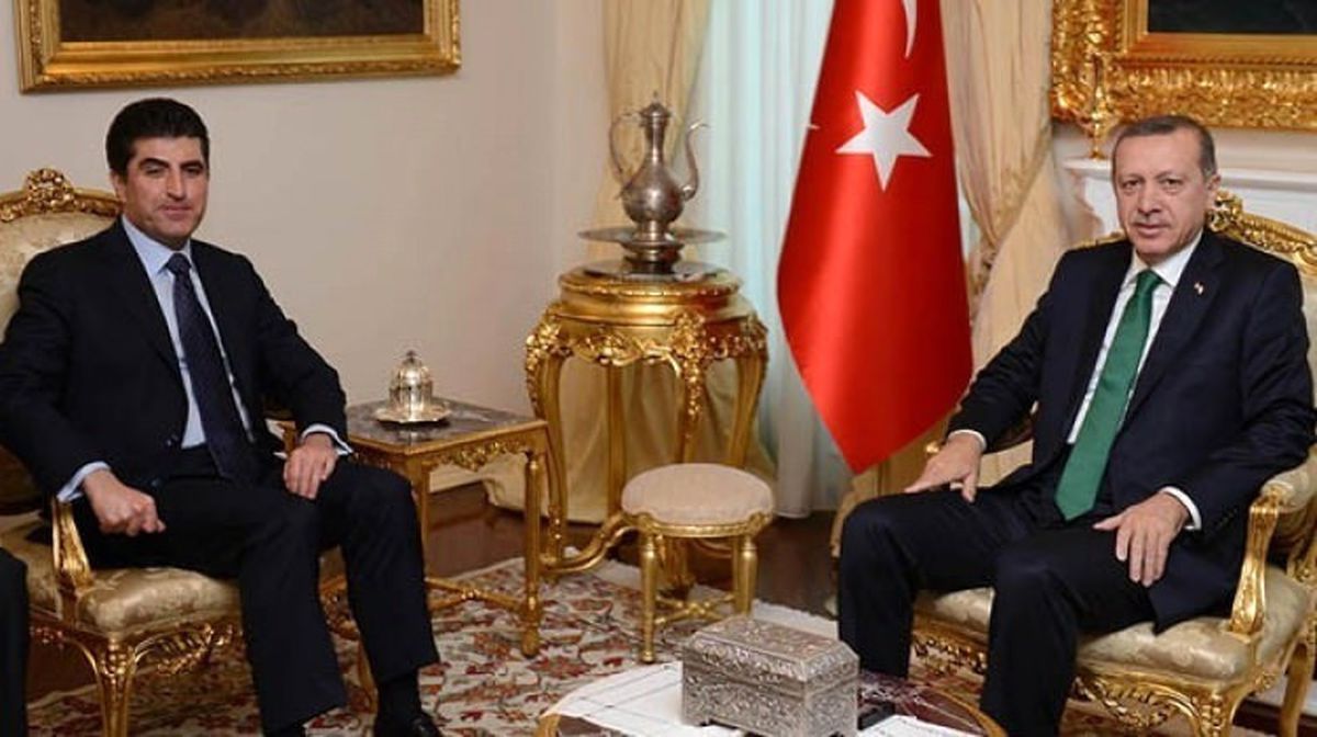 Cumhurbaşkanı Recep Tayyip Erdoğan, Ikby Başbakanı Neçirvan Barzani\'yi Şu Sıralarda Mabeyn...