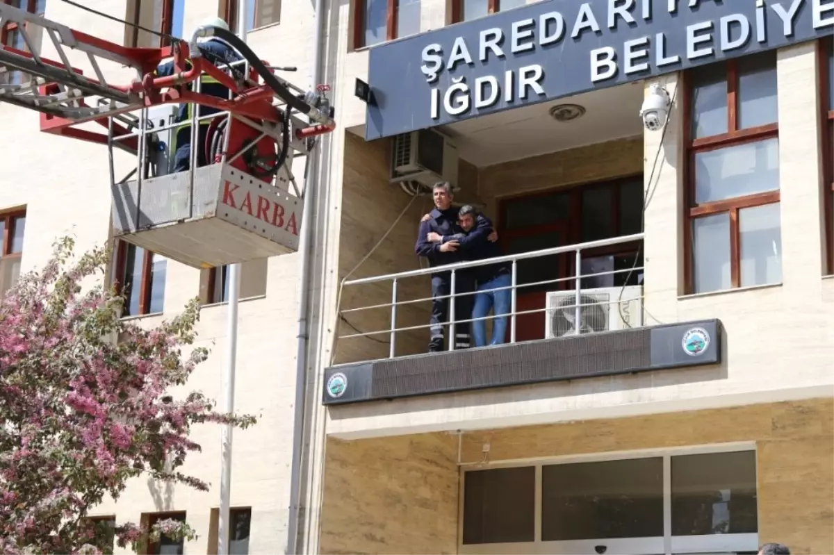 Iğdır Belediyesinden Yangın Tatbikatı