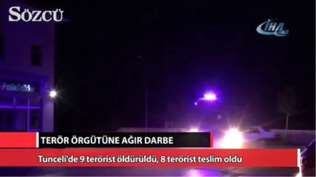 Tunceli\'de 9 Terörist Öldürüldü, 8 Terörist Teslim Oldu