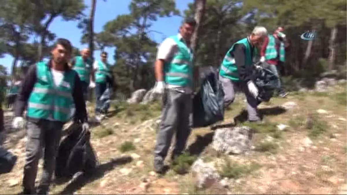 Hükümlüler Tarihi Likya Yolunda Çevre Temizliği Yaptı