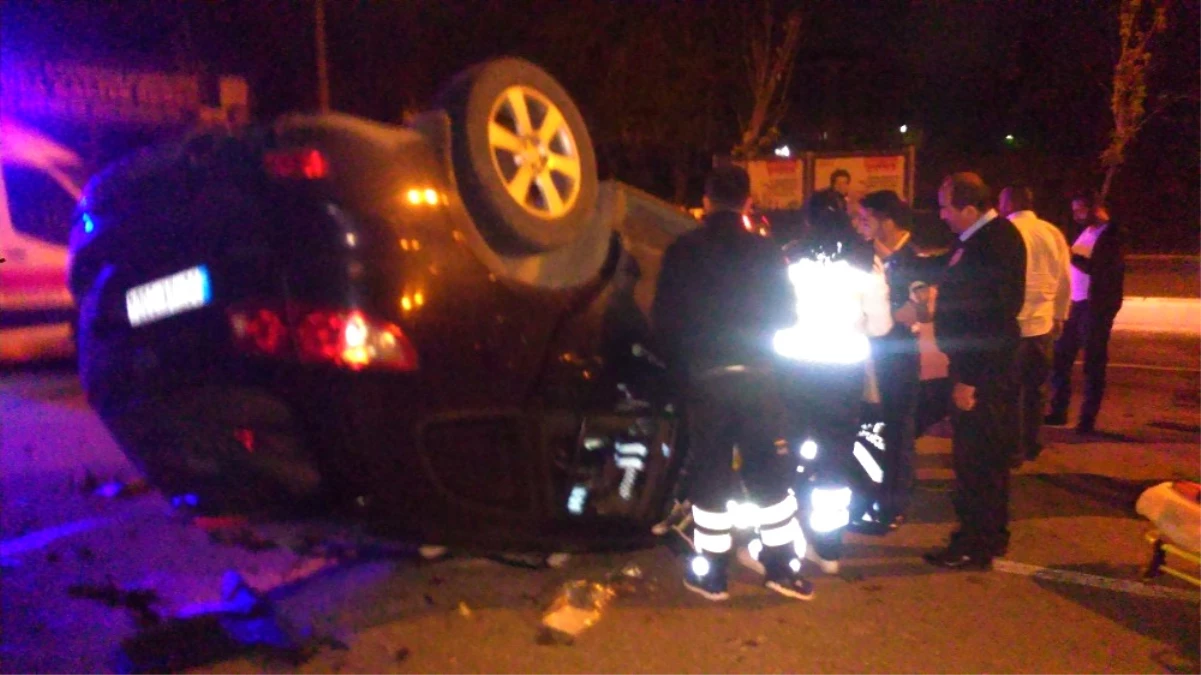 Başkent\'te Kontrolden Çıkan Otomobil Takla Attı: 2 Yaralı