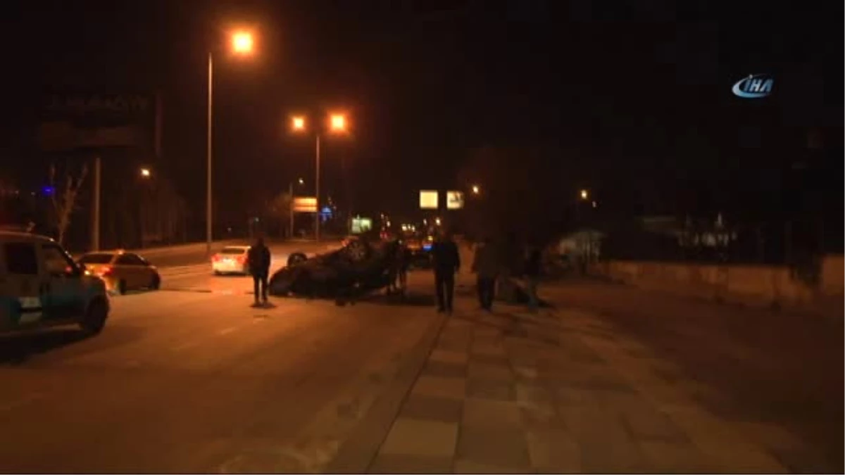 Başkent\'te Kontrolden Çıkan Otomobil Takla Attı: 2 Yaralı
