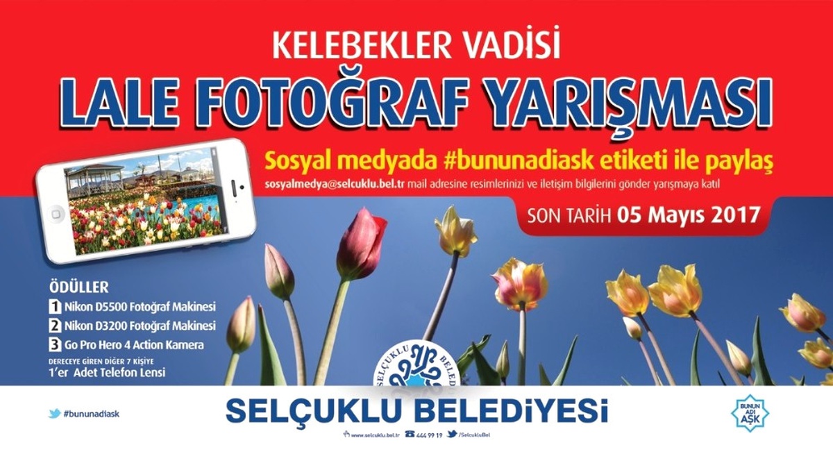 Selçuklu\'da \'Kelebekler Vadisi Lale Fotoğraf\' Yarışması