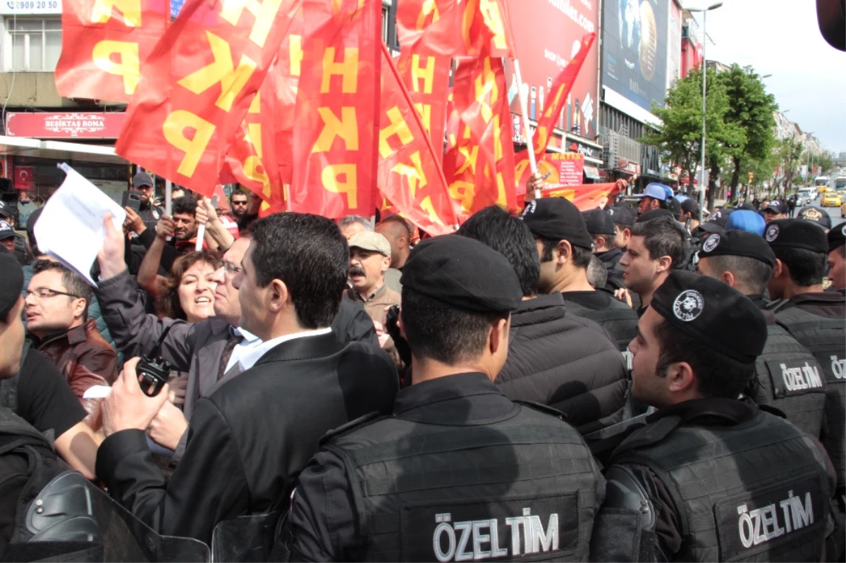 Beşiktaş\'tan Taksim\'e Yürümek Isteyen Gruba Müdahale