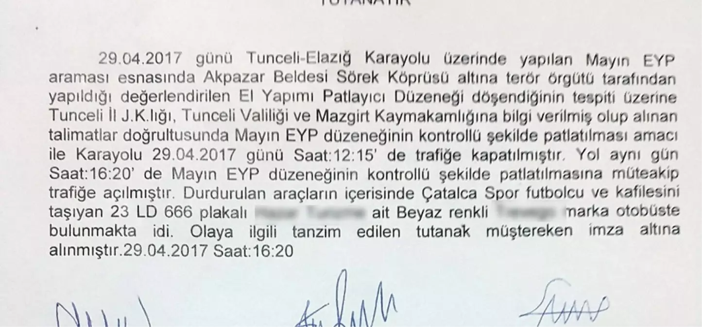 Çatalcaspor Bomba Yüzünden Maça Gidemedi, Pfdk\'ya Sevk Edildi