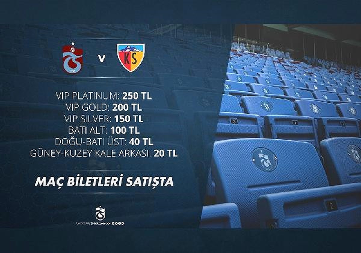 Trabzonspor\'un Kayserispor Biletleri Satışta