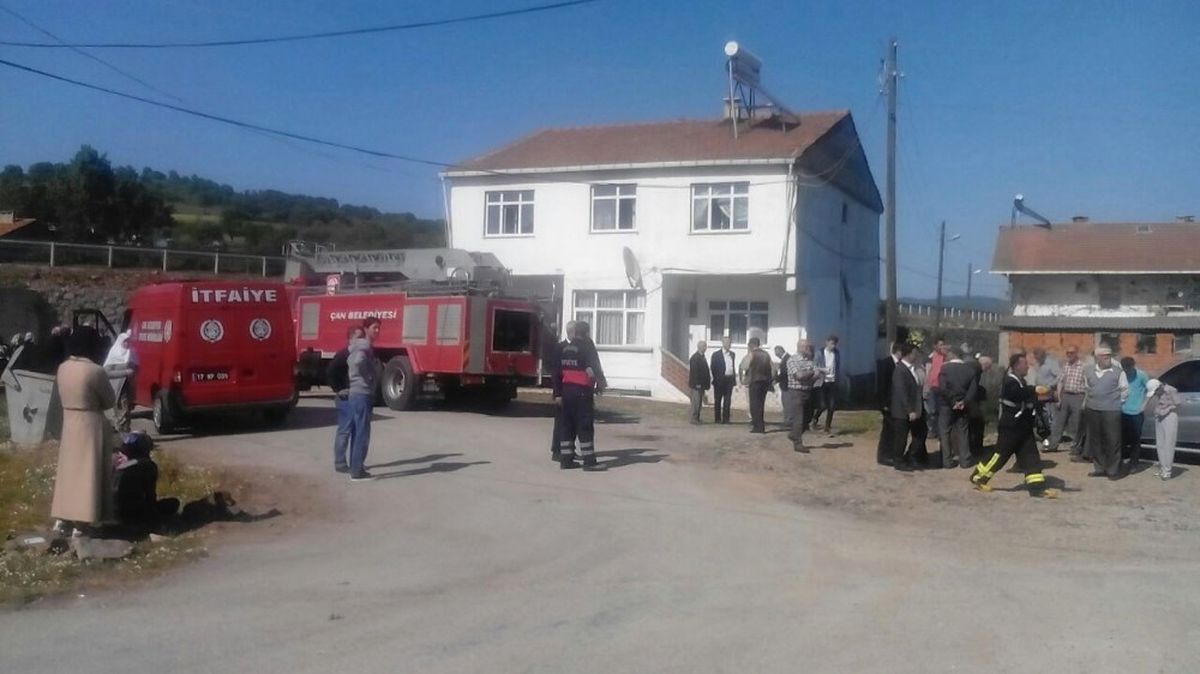 Çan\'da Cenaze Evinde Yangın