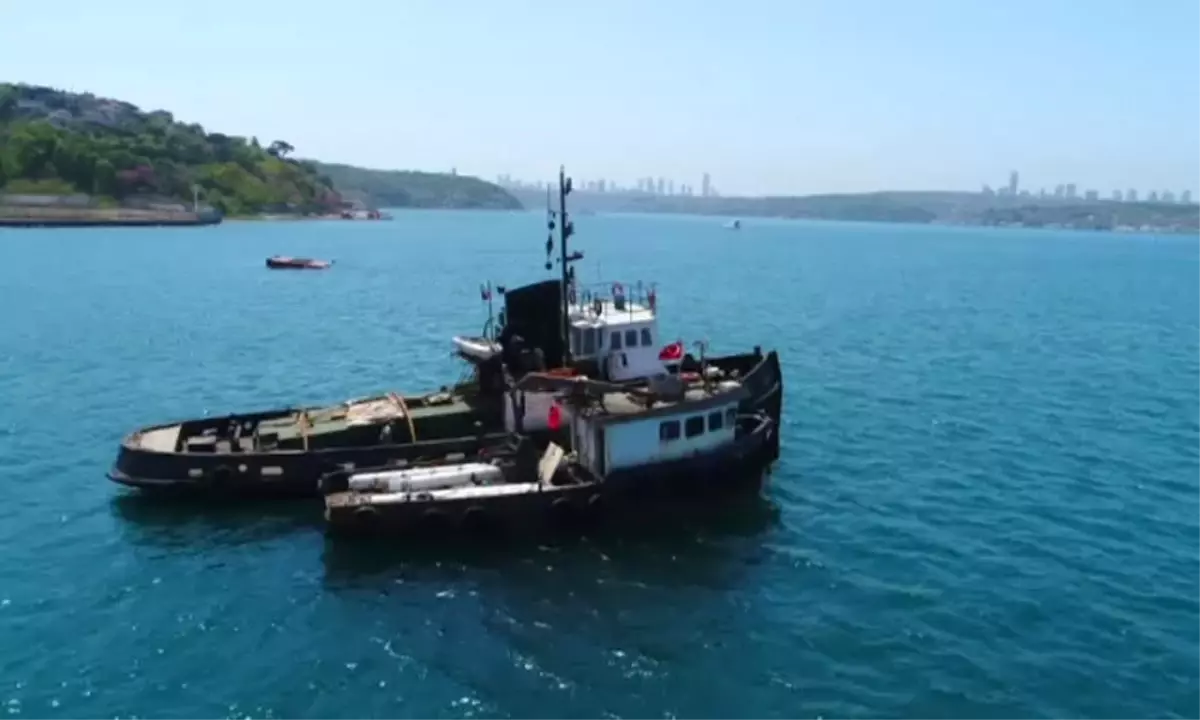 Istanbul Boğazında Batan Barç Havadan Görüntülendi