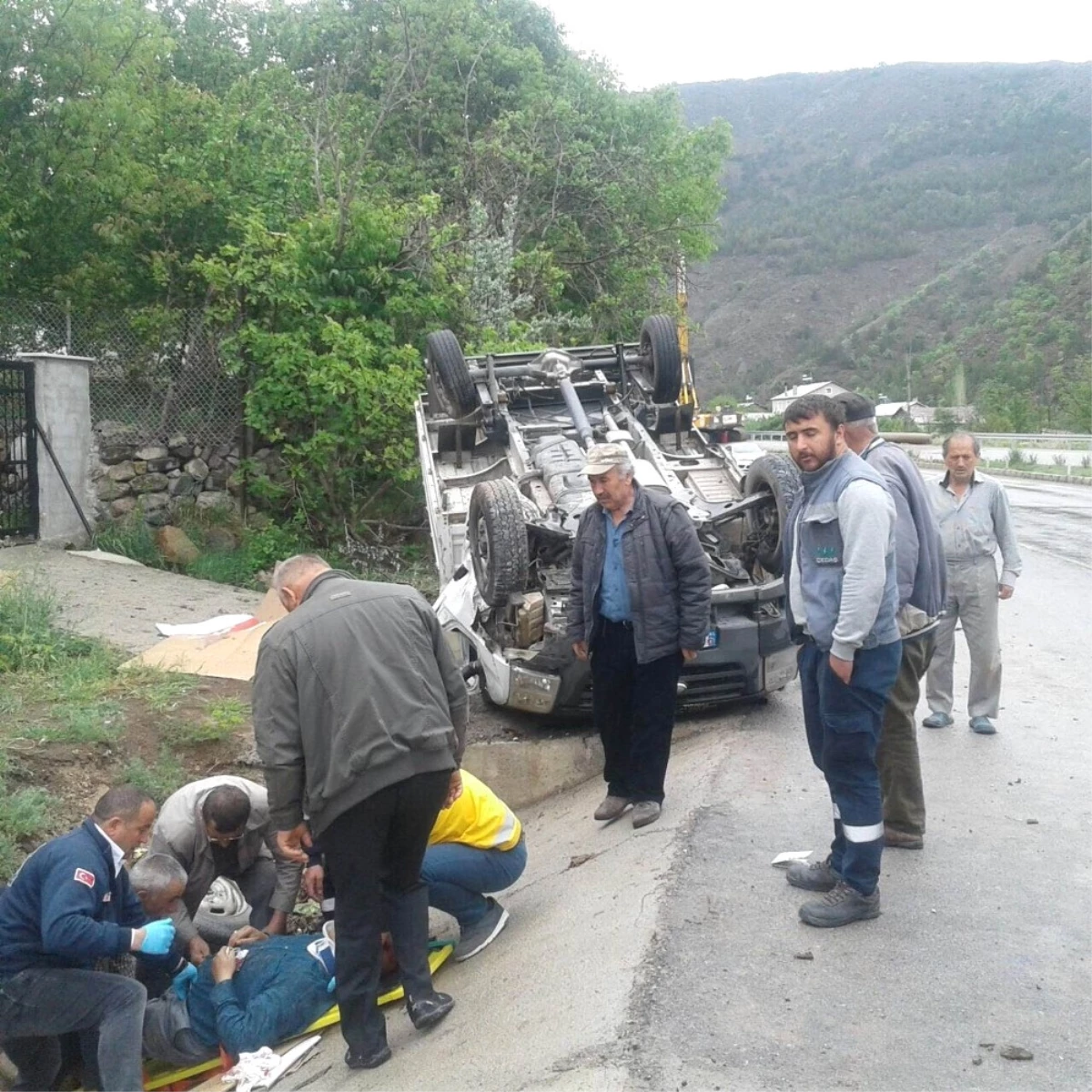 Koyulhisar\'da Trafik Kazası: 1 Yaralı