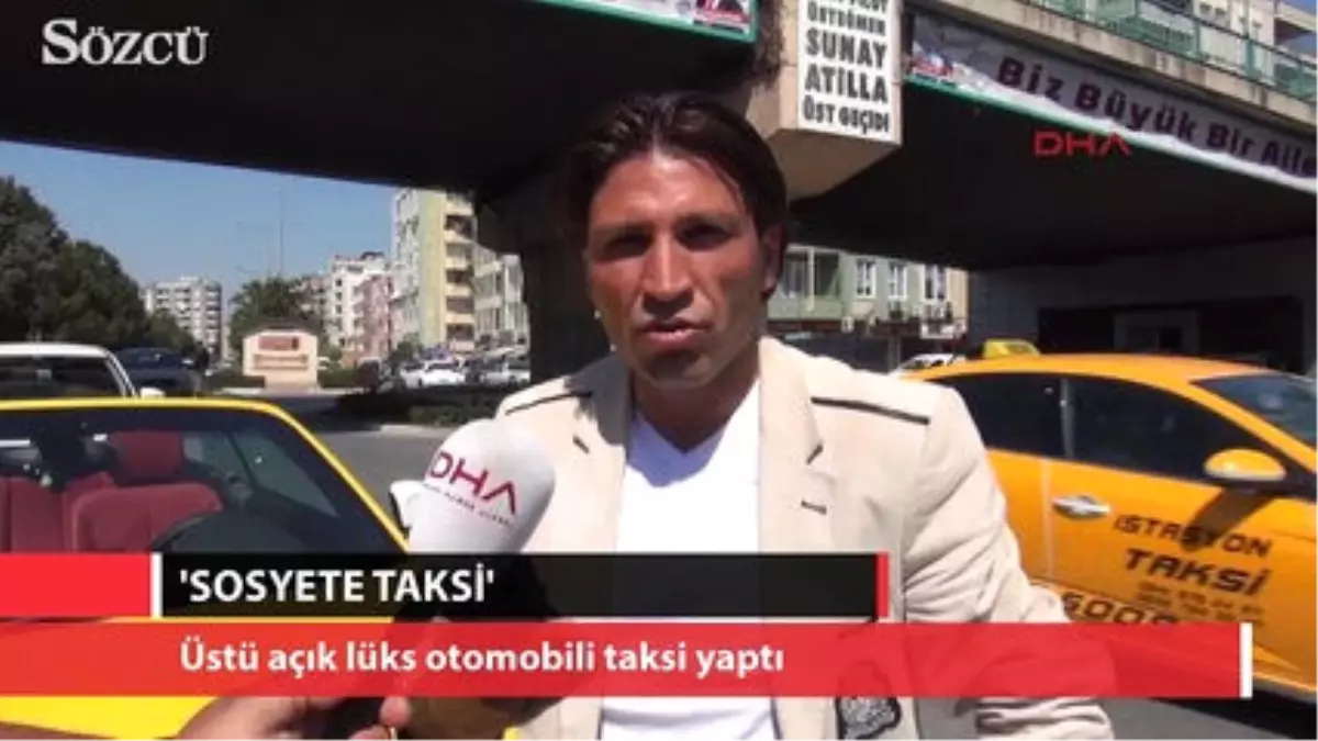 Üstü Açık Lüks Otomobili Taksi Yaptı