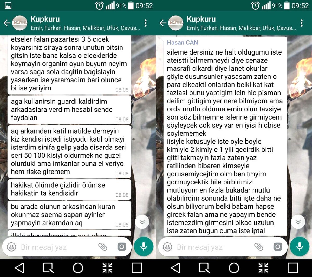 Lisedeki Katilden Şok Yazışmalar