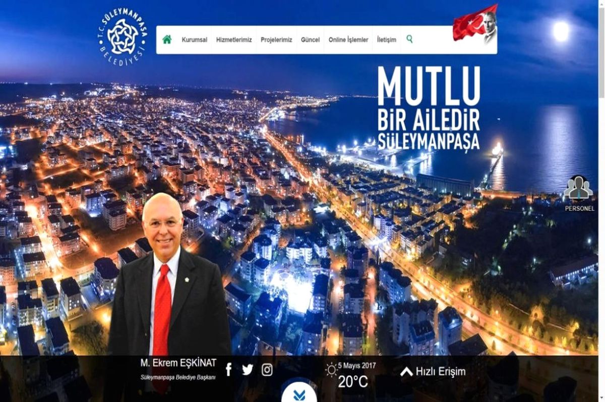 Süleymanpaşa Belediyesi\'nin İnternet Sitesi Yenilendi
