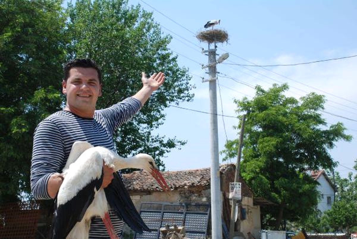 Tarlada Bulduğu Yaralı Leyleğe Sahip Çıktı