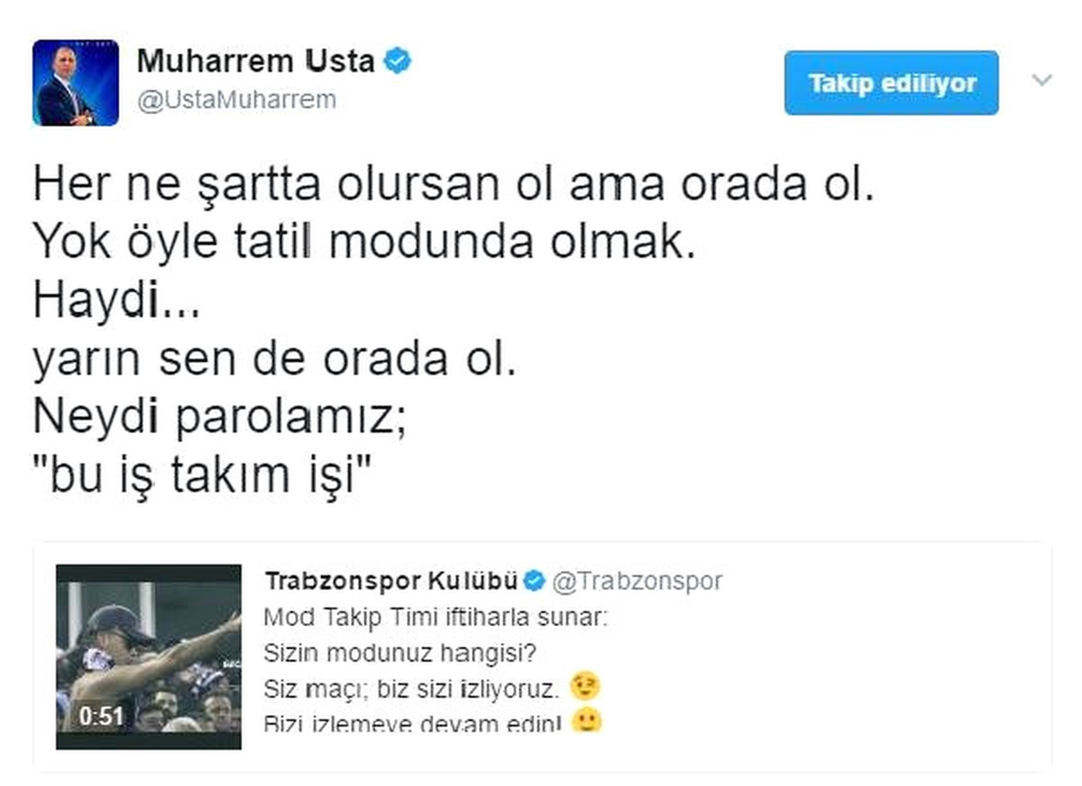 Trabzonspor Başkanı Usta, Taraftarı Kayserispor Maçına Çağırdı