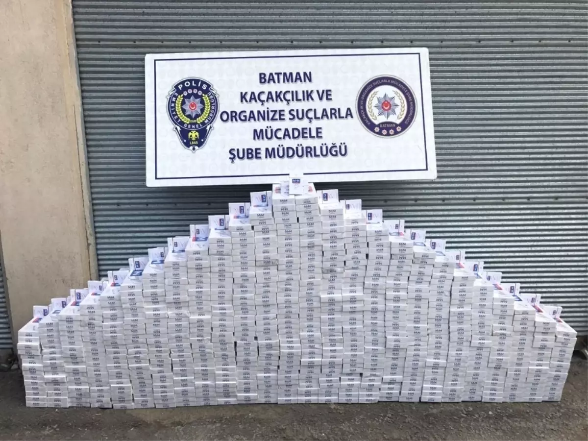 Batman\'da Piyasa Değeri 117 Bin Lira Olan Kaçak Sigara Ele Geçirildi