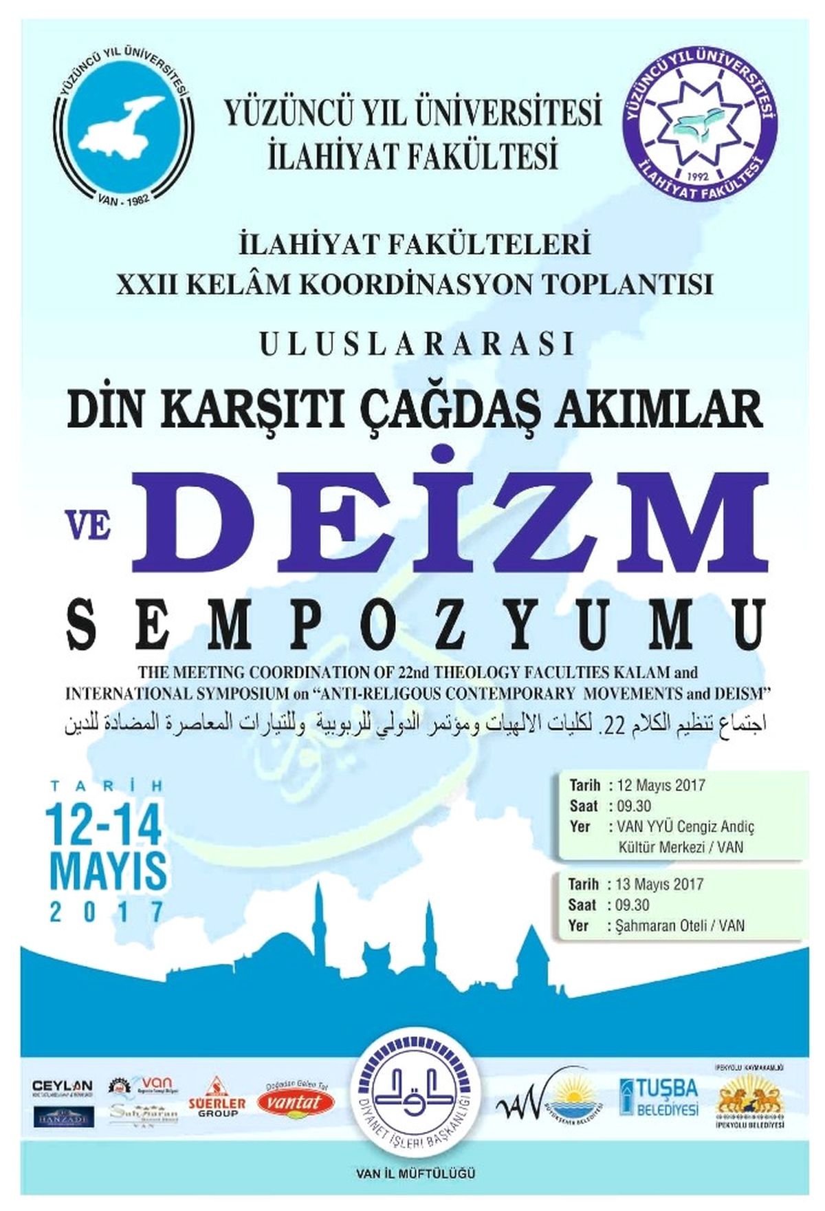 Van Yyü\'de 22. Kelam Koordinasyon Toplantısı ve Sempozyum Düzenlenecek
