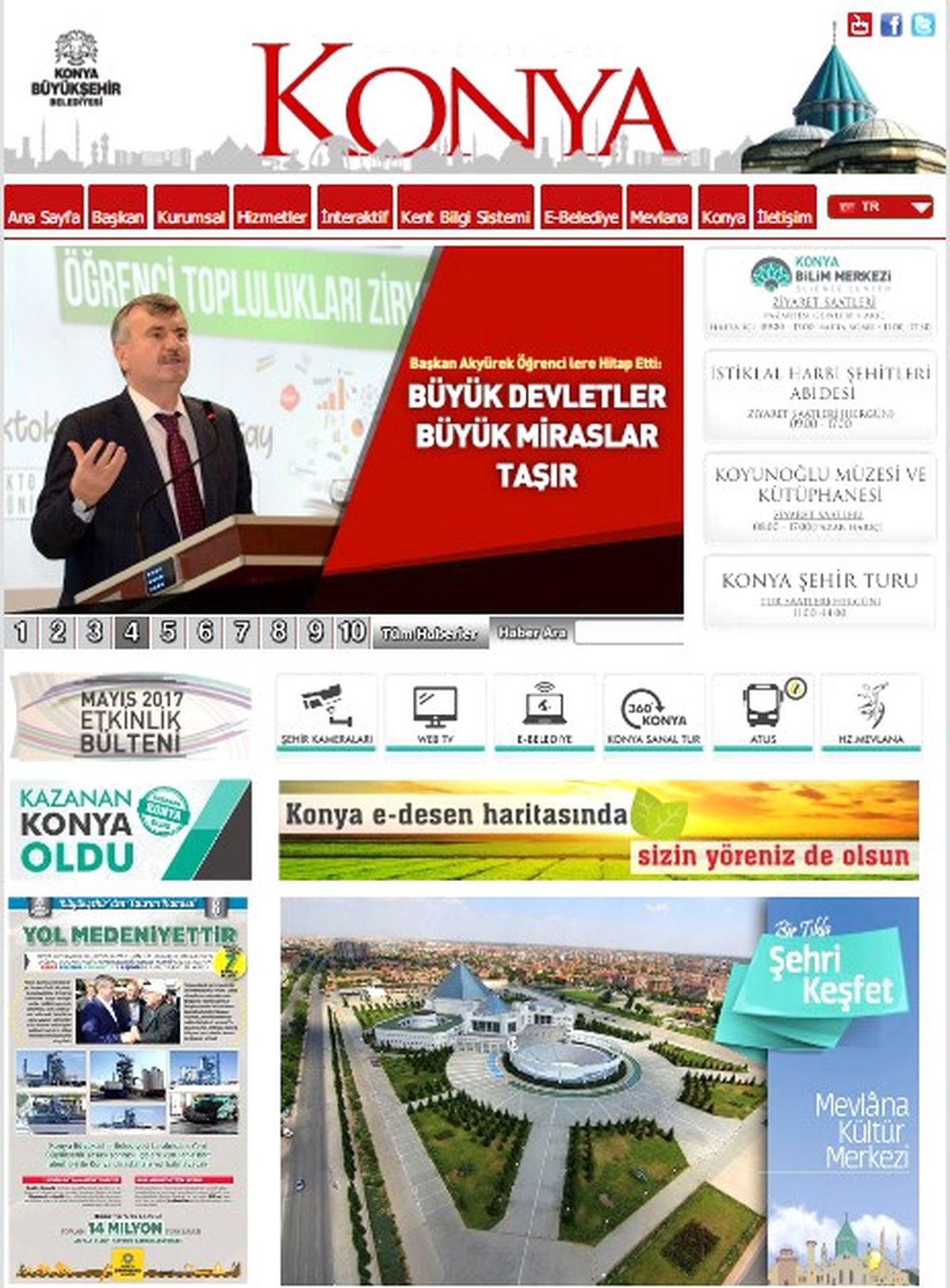 Konya Büyükşehir\'in Web Siteleri Günde 220 Bin Kez Ziyaret Ediliyor