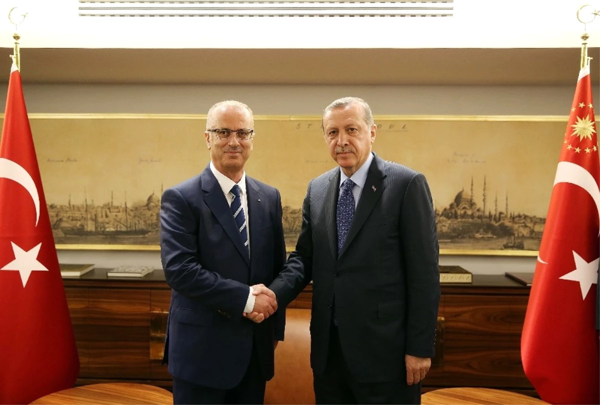 Cumhurbaşkanı Erdoğan, Filistin Başbakanı Hamdallah\'ı Kabul Etti