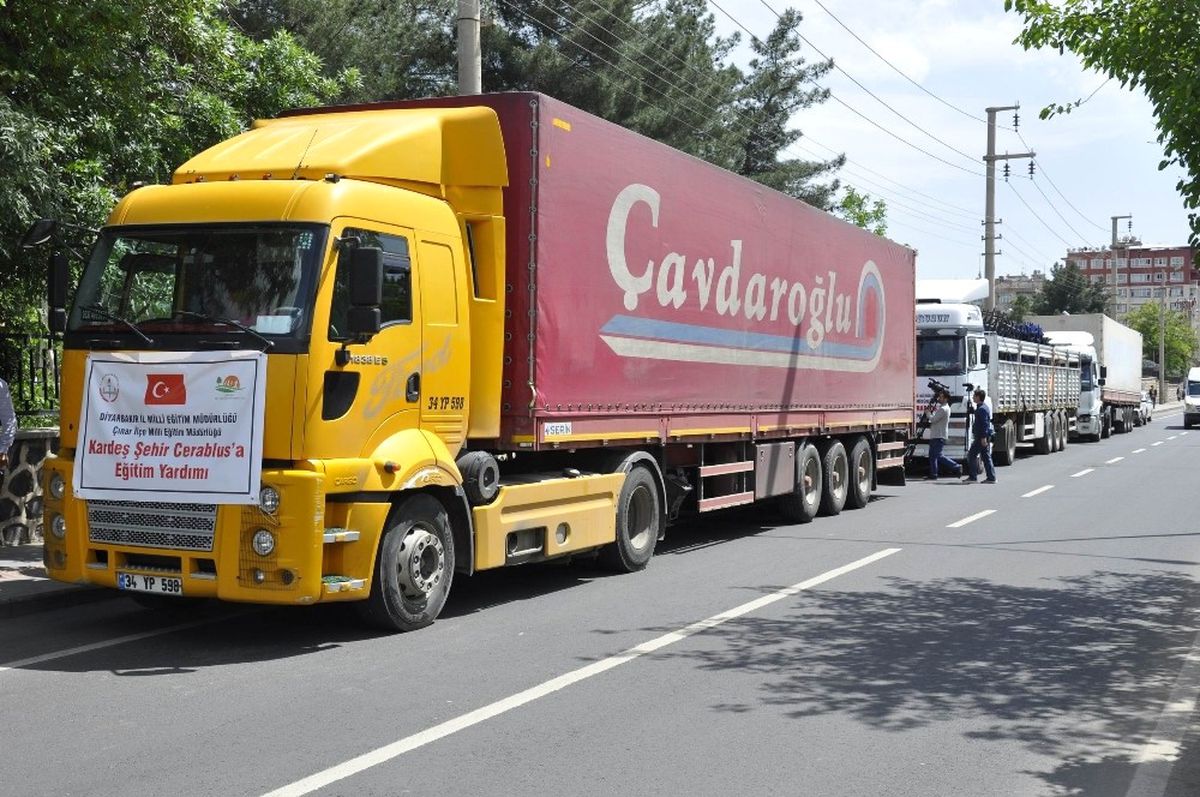 Diyarbakır\'dan El-Bab ve Cerablus\'a 3 Tır Yardım