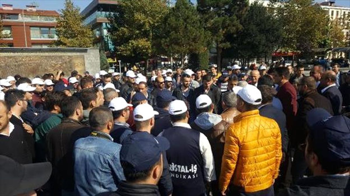 Düzce\'de İşçi Eylemi