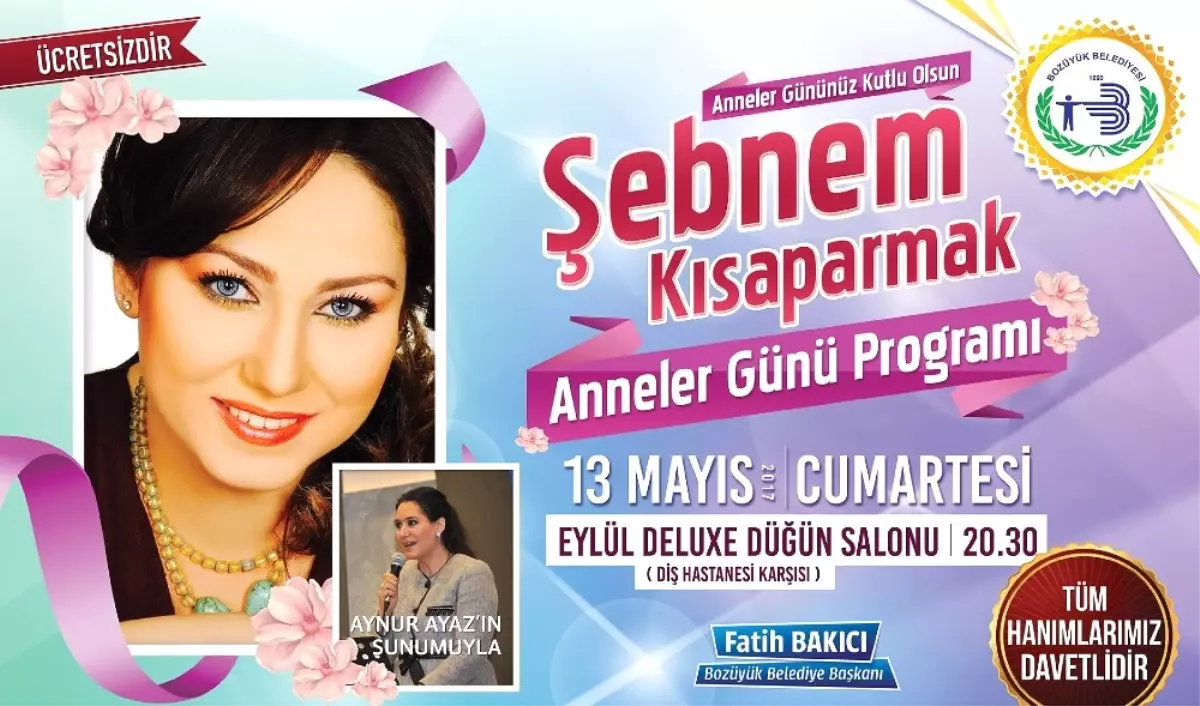 Sanatçı Şebnem Kısaparmak 13 Mayıs\'ta Bozüyüklü Hayranlarıyla Buluşacak