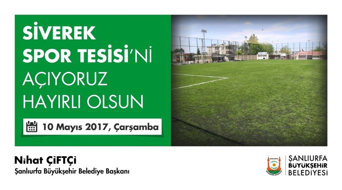 Siverek\'te Spor Kompleksi Açılıyor