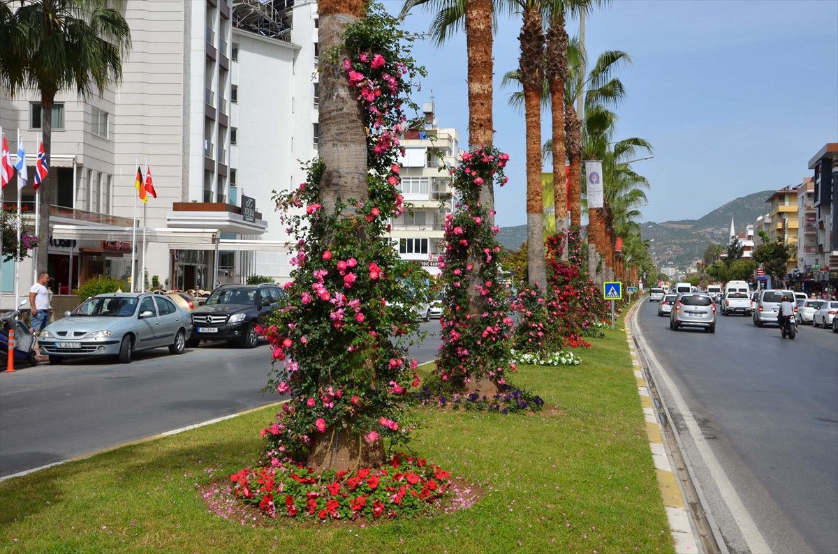 Alanya\'ya 250 Bin Çiçek