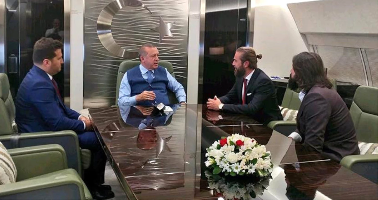 Diriliş Ertuğrul Ekibi Kuveyt Dönüşü Uçakta Erdoğan\'la Sohbet Etti
