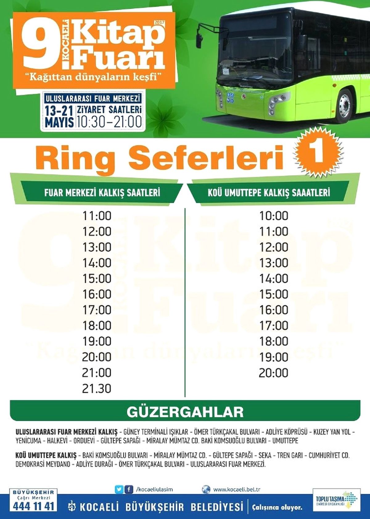 Kitap Fuarına Ücretsiz Ulaşım Sağlanacak