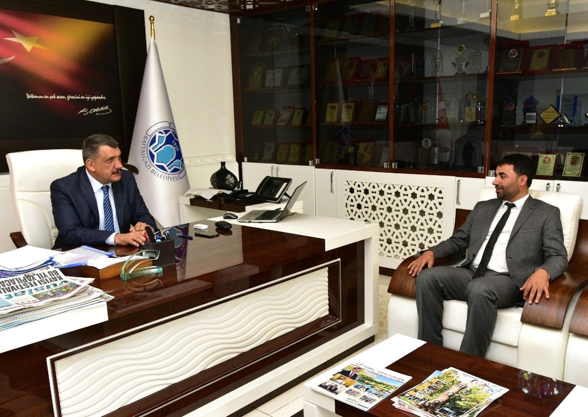 MHP Battalgazi İlçe Başkanı Mesut Samanlı İlk Ziyaretini Başkan Gürkan\'a Yaptı