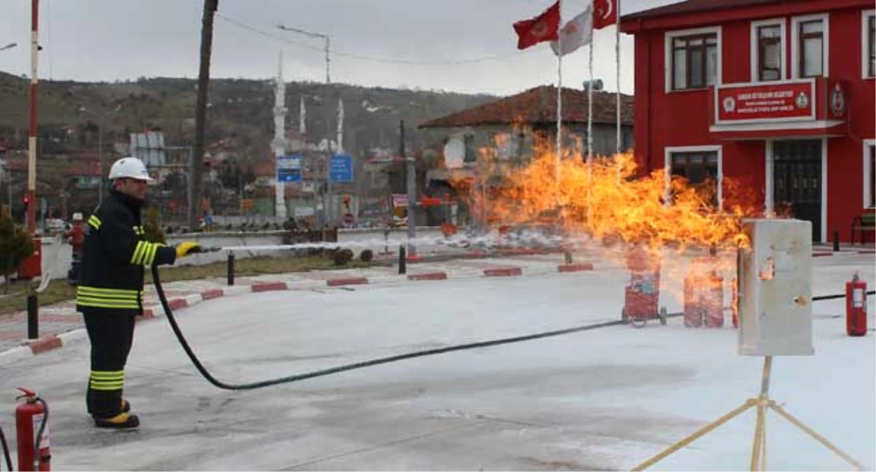 Havza\'da Doğalgaz Yangını Söndürme Tatbikatı