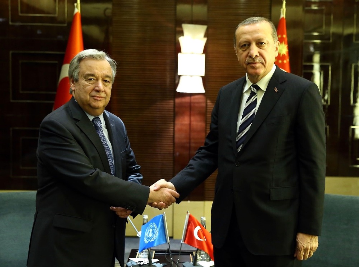 Cumhurbaşkanı Erdoğan BM Genel Sekreteri Guterres ile Görüştü