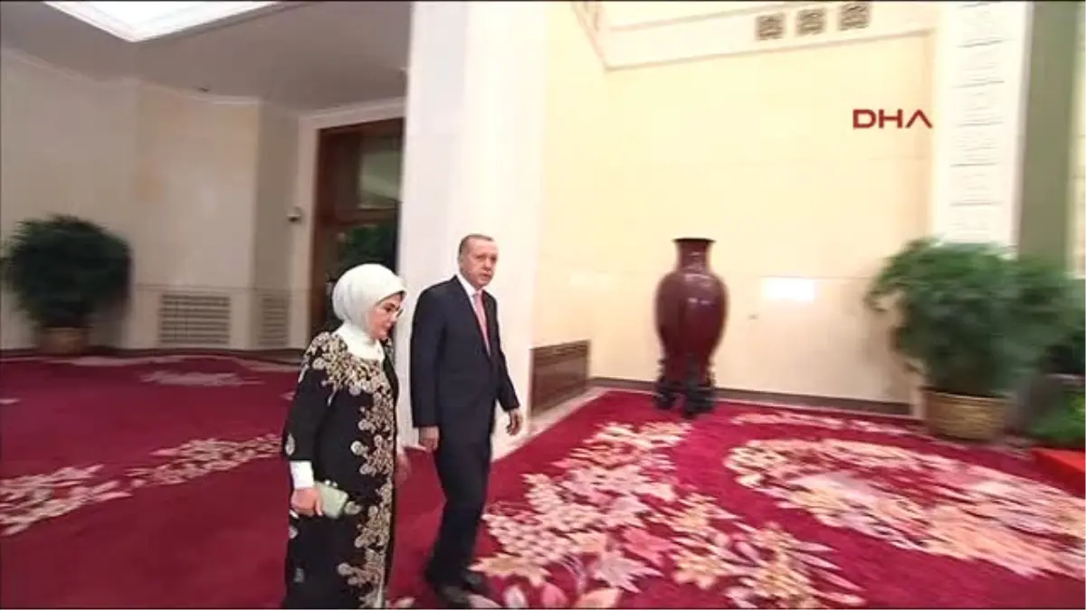 Cumhurbaşkanı Erdoğan, Çin\'de Büyük Halk Meclisi\'nde Akşam Yemeğine Katıldı