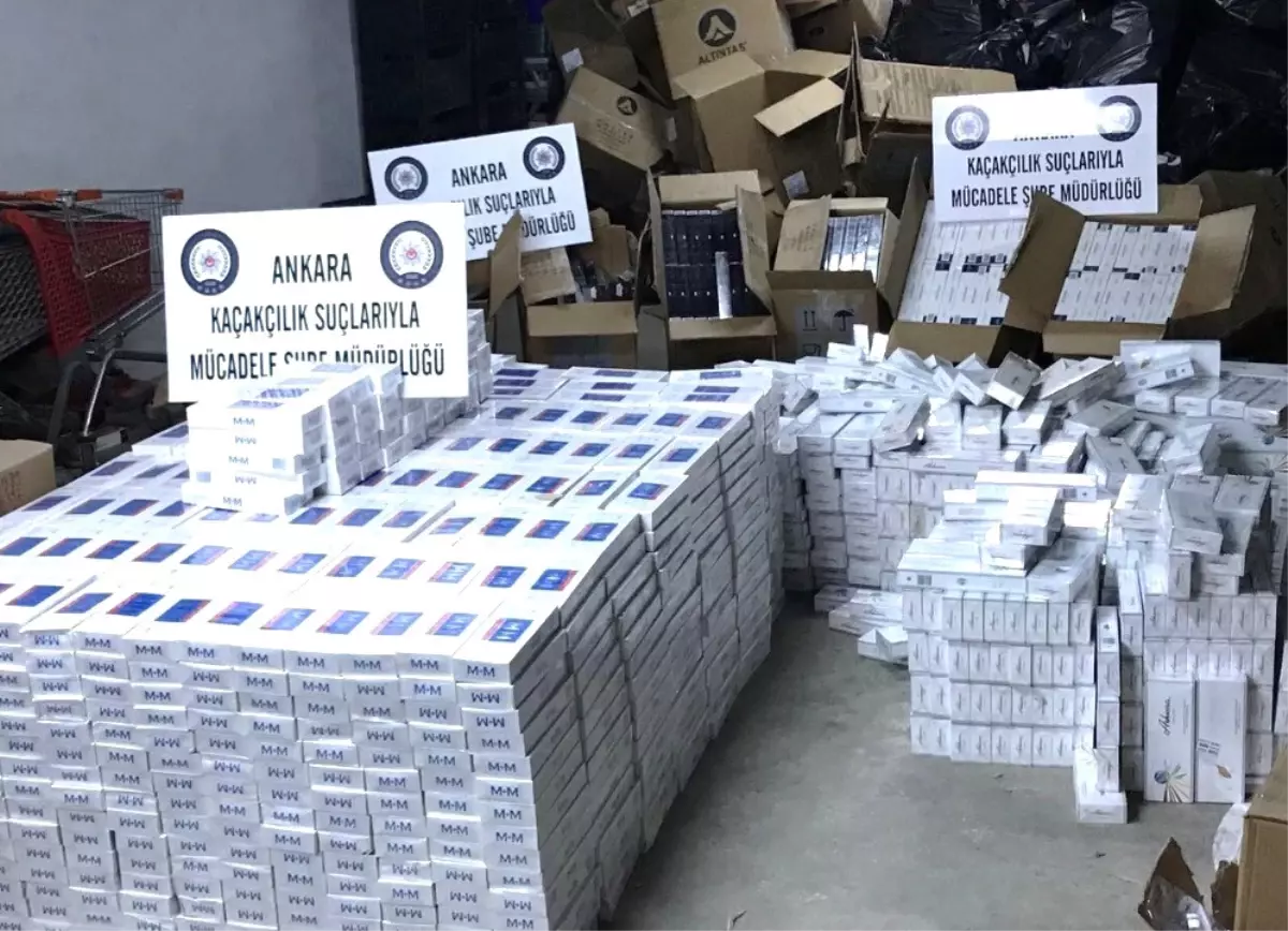 Başkentte 30 Bin Paket Kaçak Sigara Ele Geçirildi