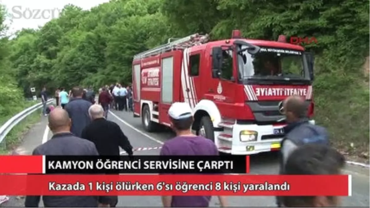 Beykoz\'da Hafriyat Kamyonu Öğrenci Servisine Çarptı: 1 Ölü