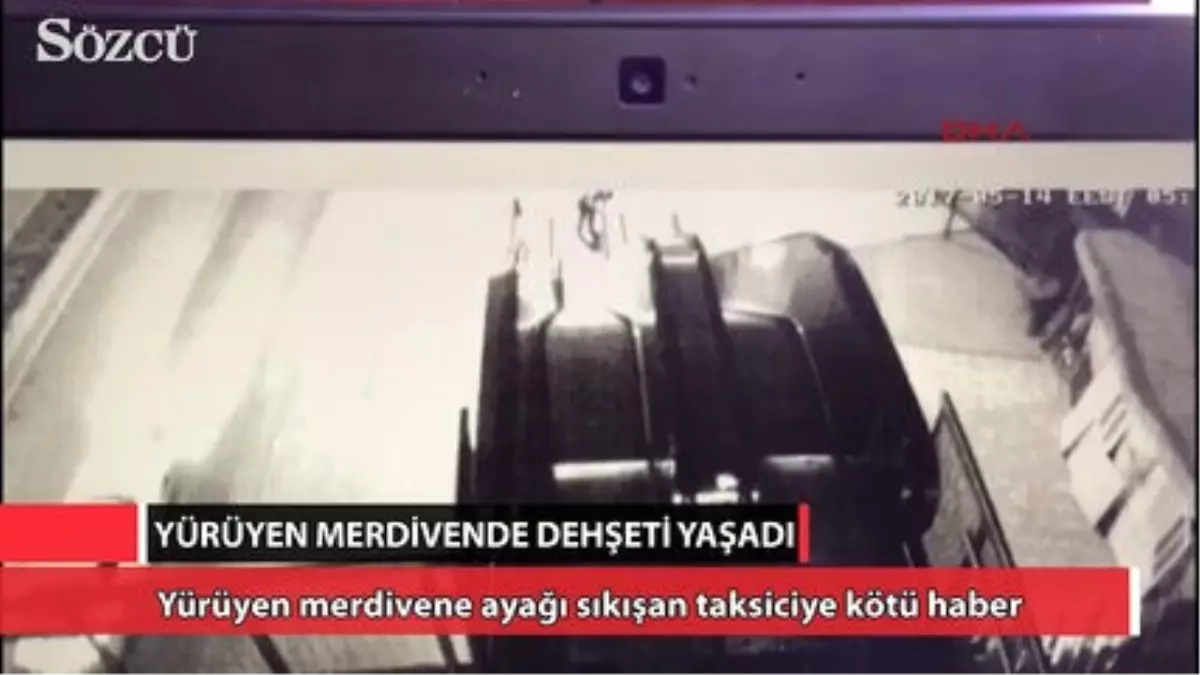 Yürüyen Merdivene Ayağı Sıkışan Taksiciye Kötü Haber