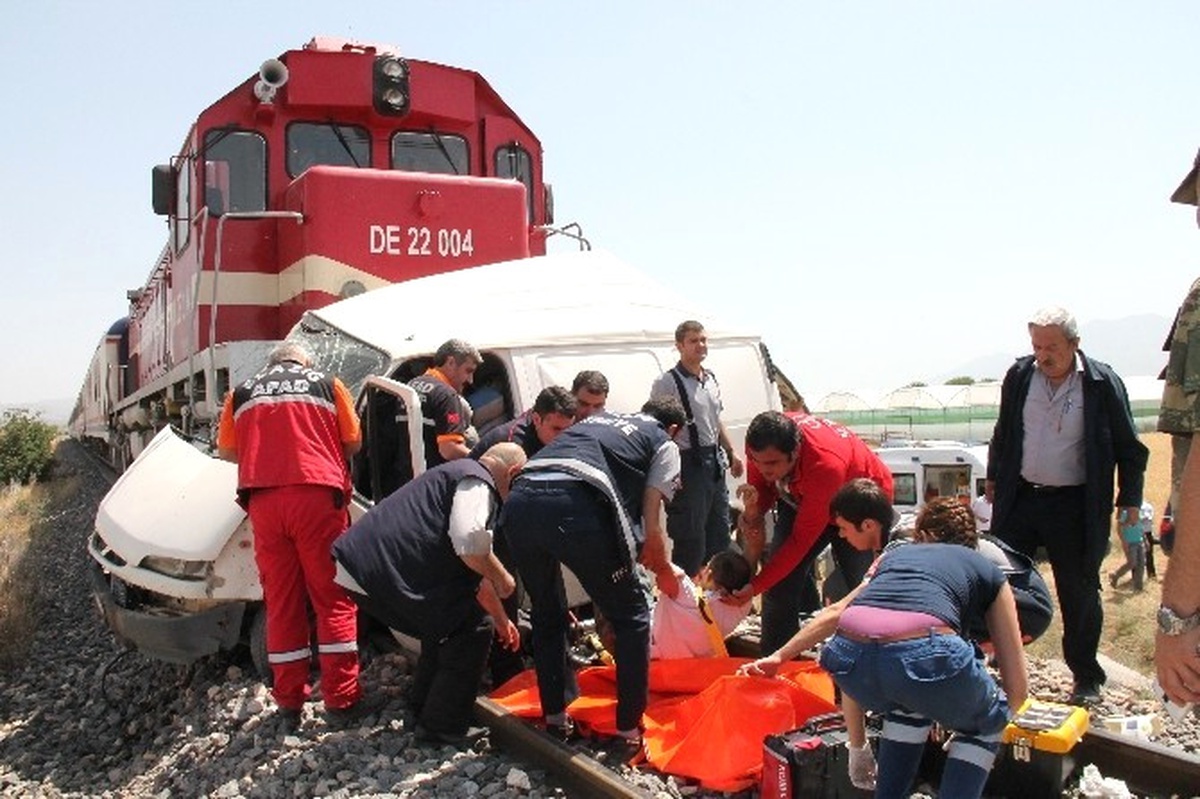 Elazığ\'da Trenin Çarptığı Kişi Yaralandı