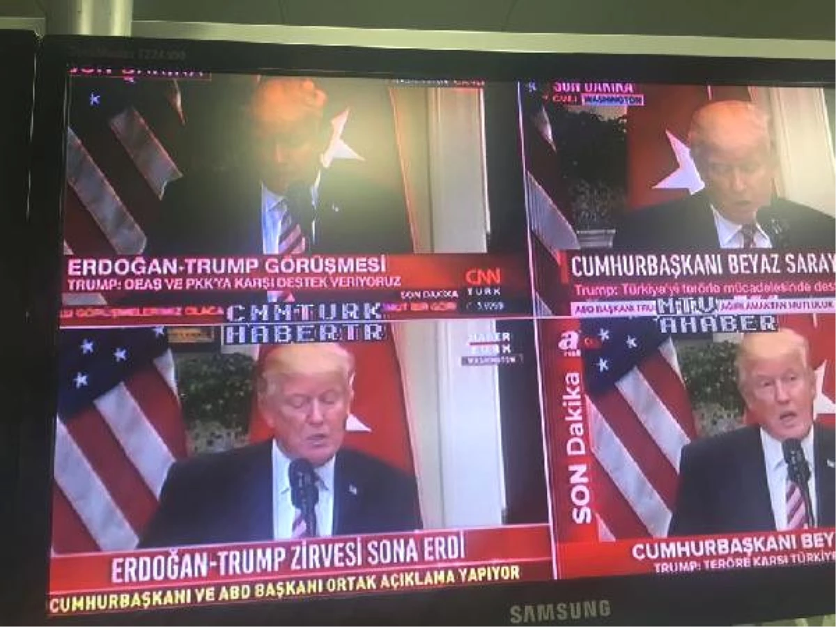 Erdoğan ve Trump Ortak Basın Açıklamasını Birçok Haber Kanalı Canlı Yaınladı