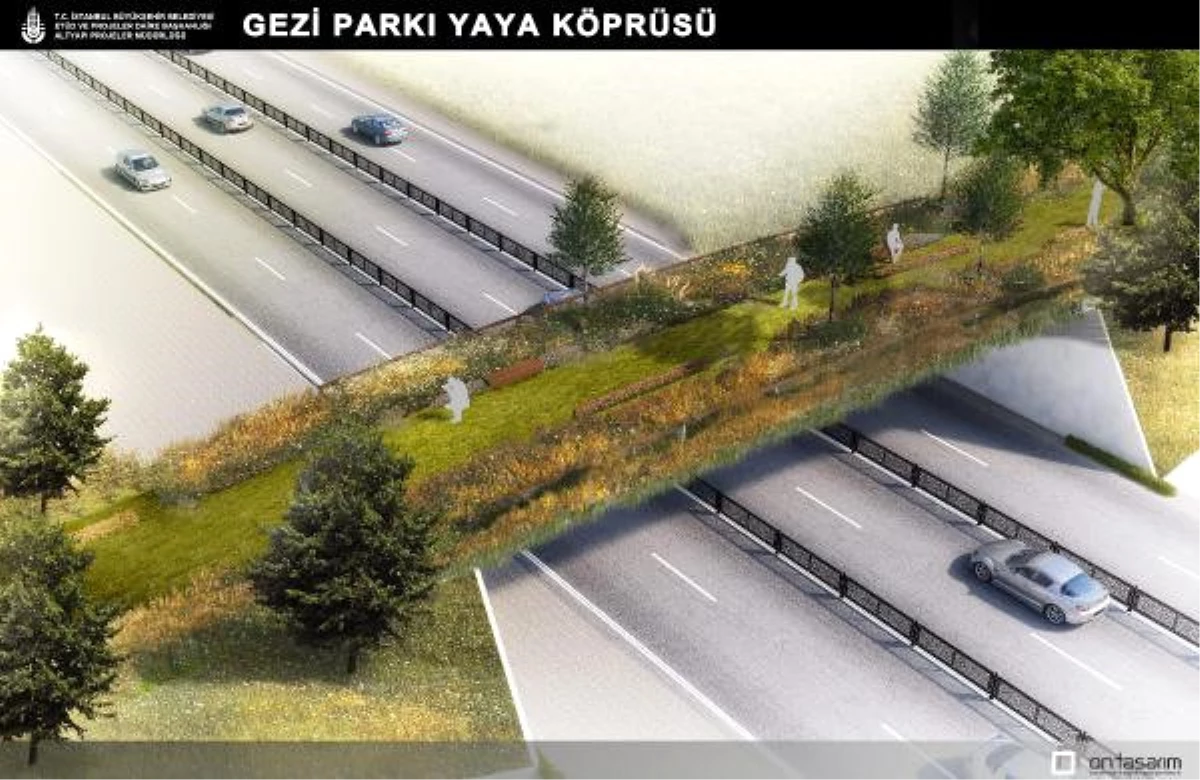 Gezi Parkı\'na Yapılacak Ekolojik Yaya Köprüsü Böyle Görünecek