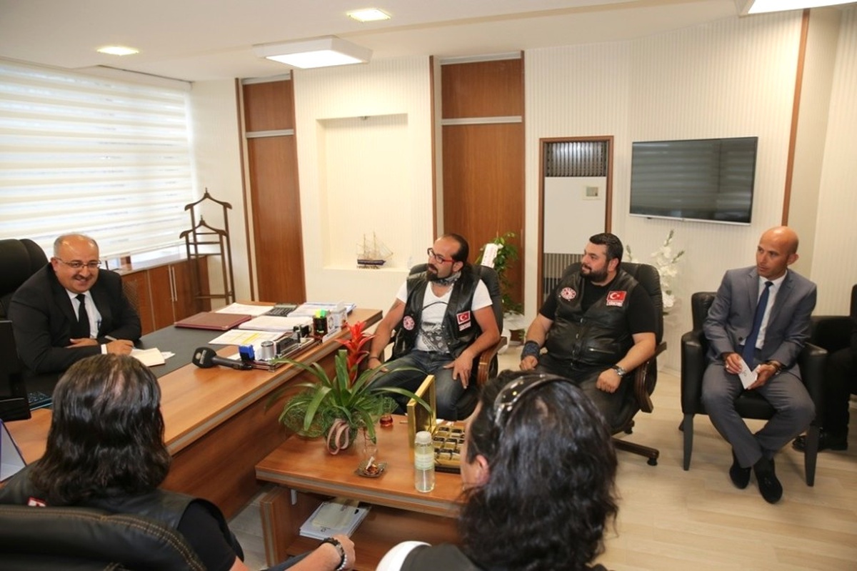 Motosiklet Kulübü Üyelerinden Kocasinan\'a Ziyaret