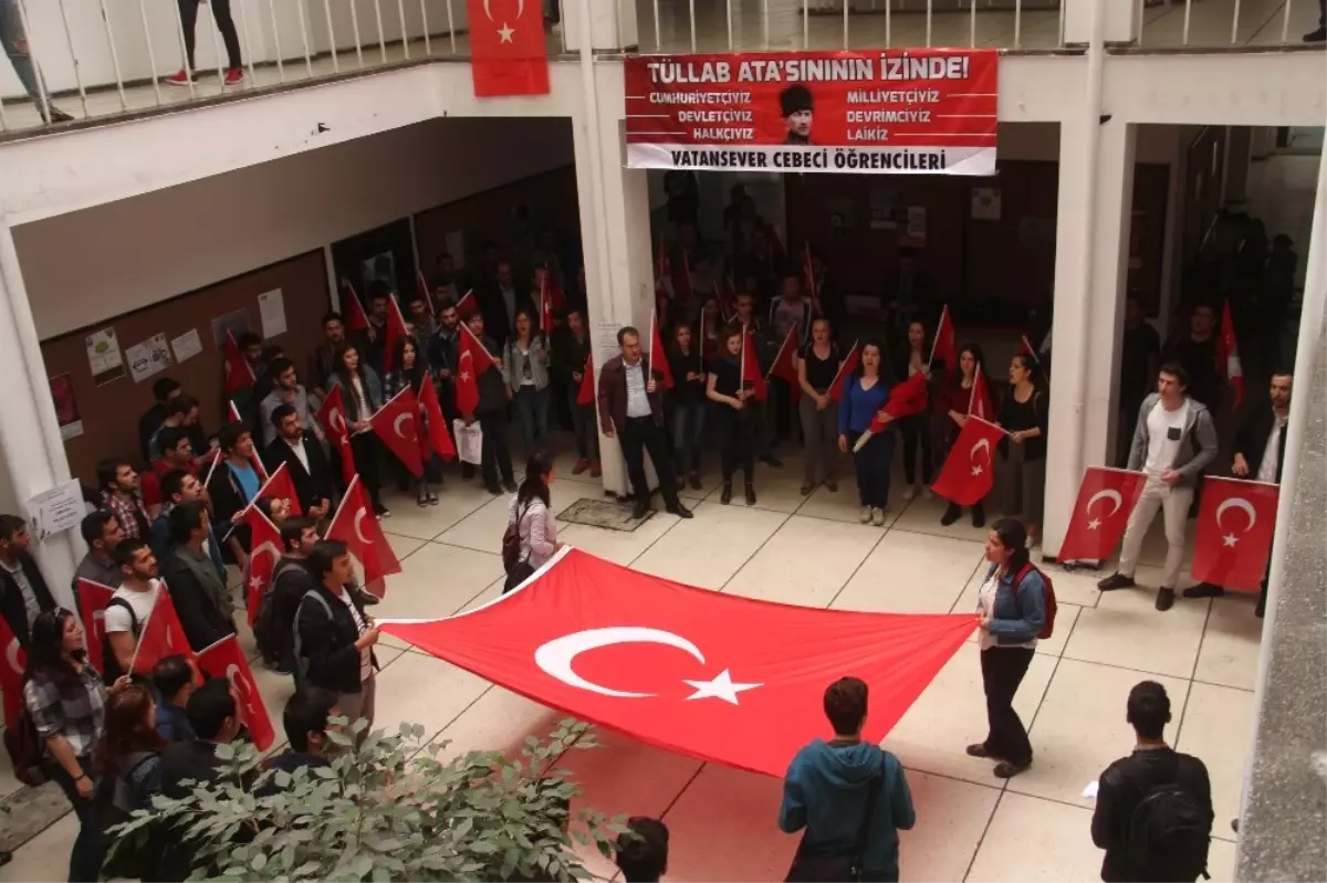 Aü Cebeci Kampüsü\'nde "Atatürk ve Bayrak" Yürüyüşü