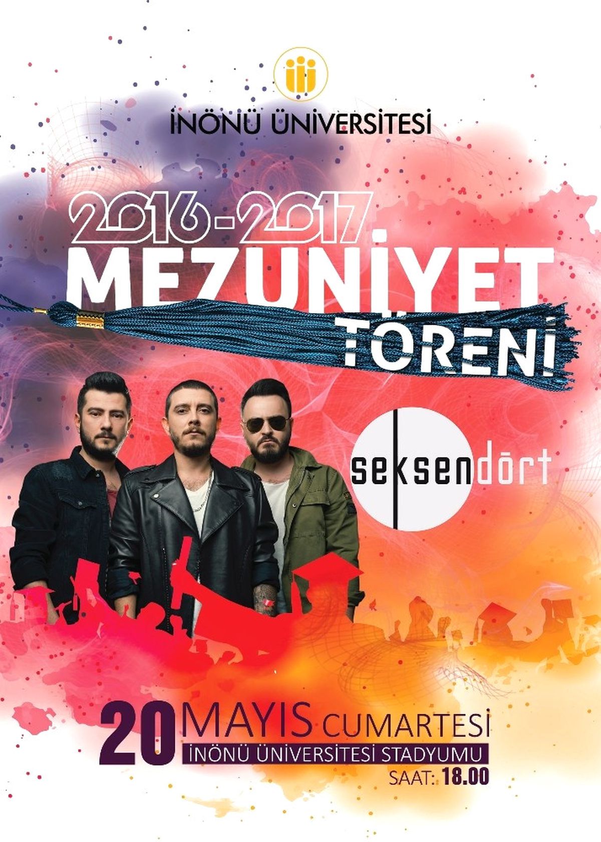 İnönü Üniversitesindeki Mezuniyet Töreninde Grup Seksendört Konser Verecek