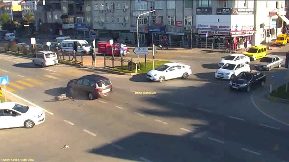 Ordu\'daki Trafik Kazaları Mobese Kamerasında