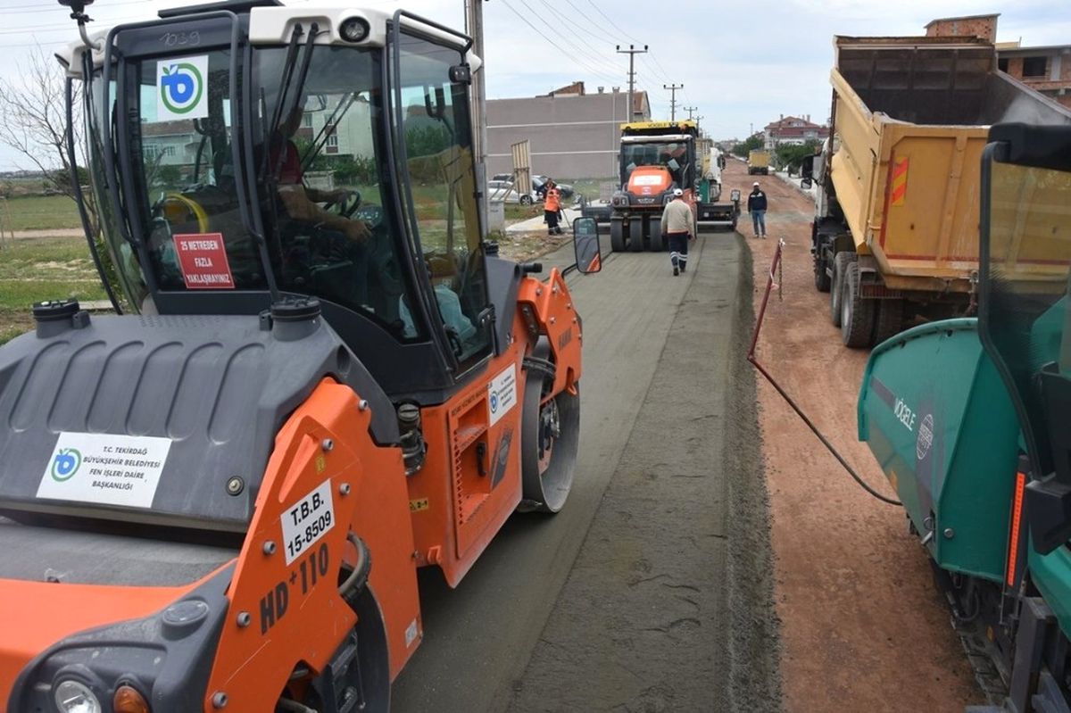 Tekirdağ\'da Beton Asfalt Çalışmaları