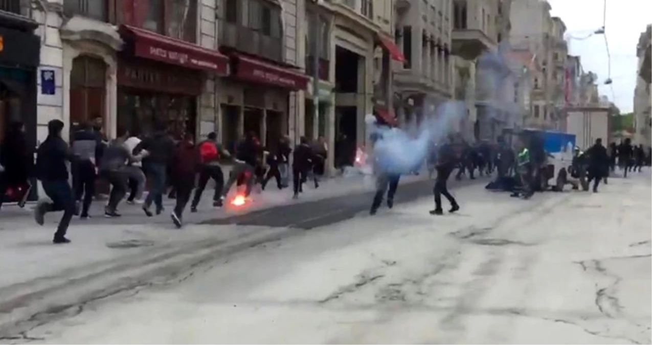 İstiklal Caddesi\'nde Fenerbahçelilerle Yunan Taraftarlar Kavga Etti