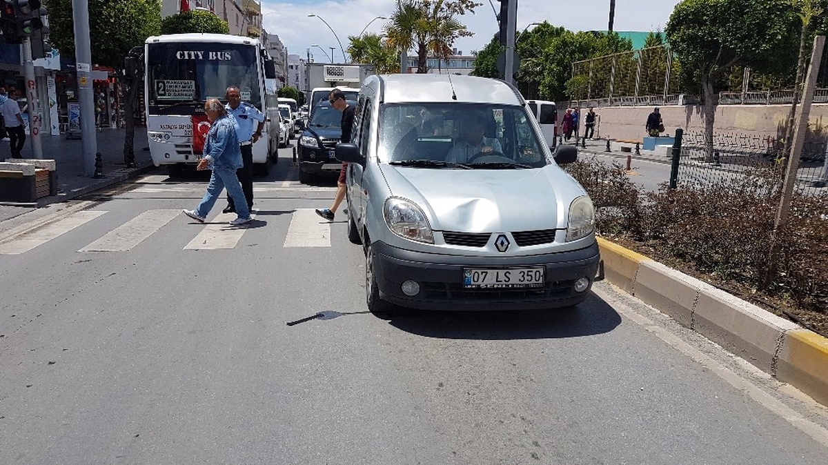 Teyze ve Yeğen Yaya Geçidinde Hastanelik Oldu