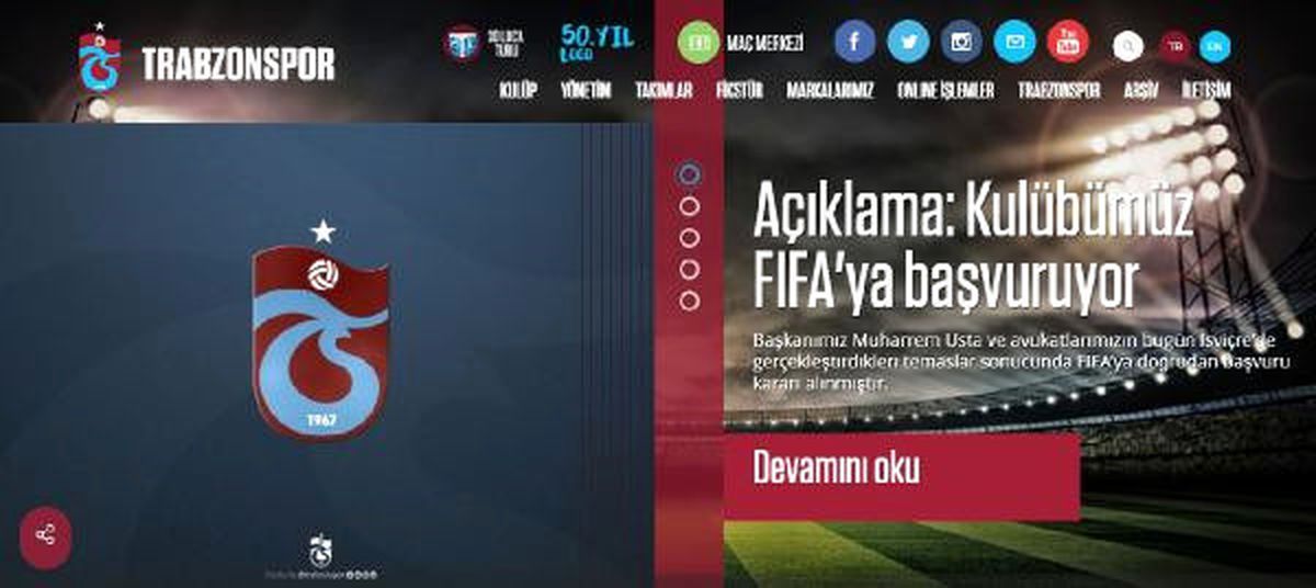 Trabzonspor FIFA\'ya Başvuruyor