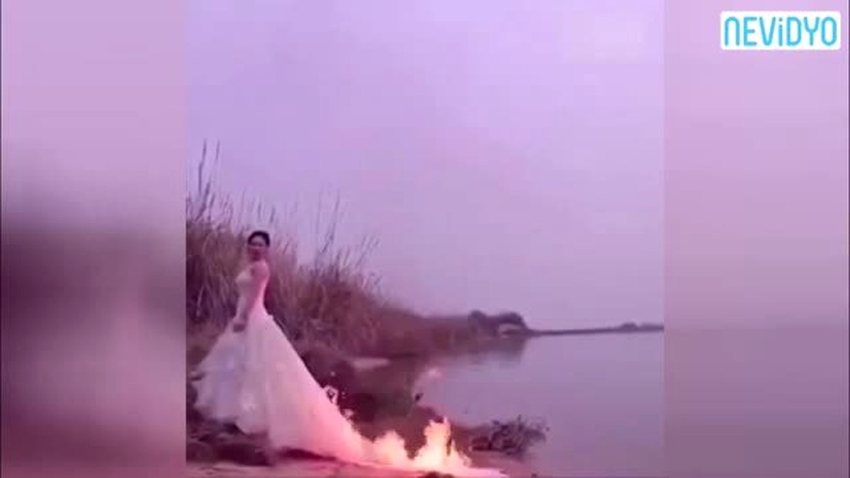 Düğün Fotoğrafı İçin Canlı Canlı Yanıyordu