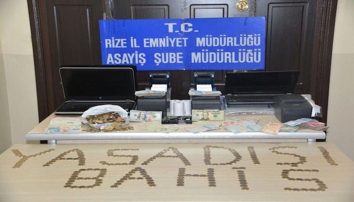 Rize\'de Yasa Dışı Bahis Operasyonu