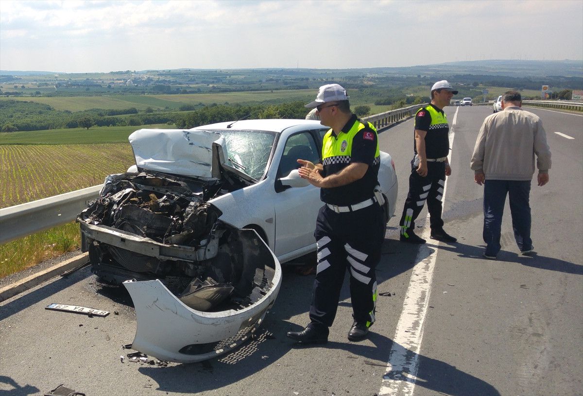 Tekirdağ\'da Trafik Kazası: 1 Yaralı